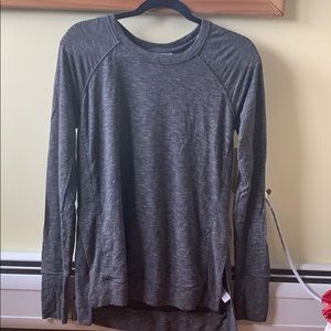 Heather Gray Modal Long Sleeve Top